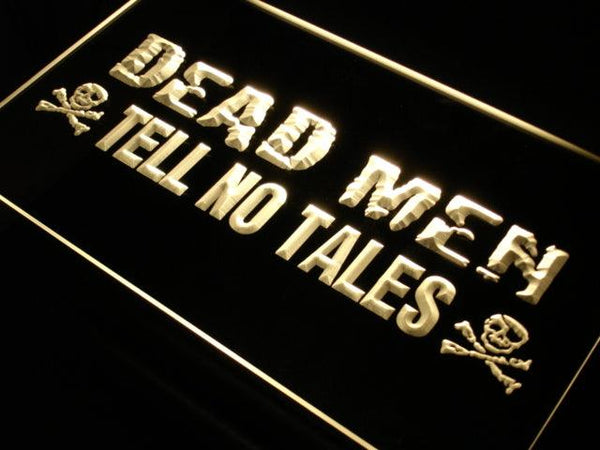 ADVPRO Dead Men Tell No Tales Pirate Neon Light Sign st4-j651 - Yellow