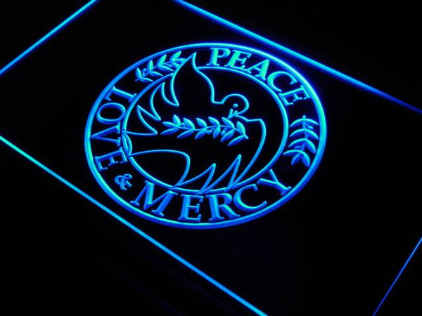 ADVPRO Peace Love Mercy Home Decor Gift Neon Light Sign st4-j652 - Blue
