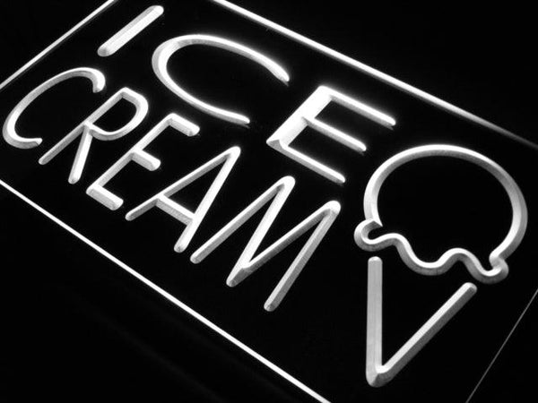 ADVPRO Ice Cream Display Shop Cafe Bar Neon Light Sign st4-j653 - White