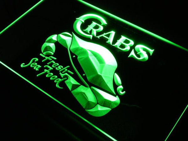 ADVPRO Crabs Fresh Seafood Restaurant LED Neon Sign st4-j655 - Green