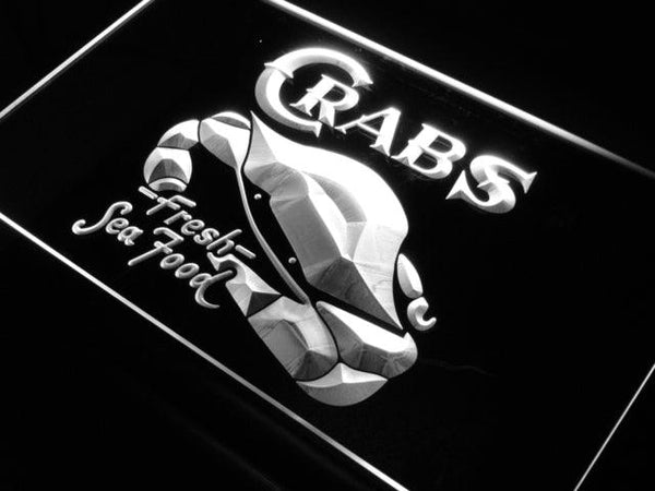 ADVPRO Crabs Fresh Seafood Restaurant LED Neon Sign st4-j655 - White