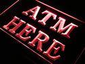 ADVPRO ATM Here Money Machine Lure Shop Neon Light Sign st4-j656 - Red