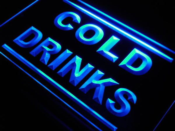 ADVPRO Cold Drinks Cafe Beer Pub Club Neon Light Sign st4-j659 - Blue