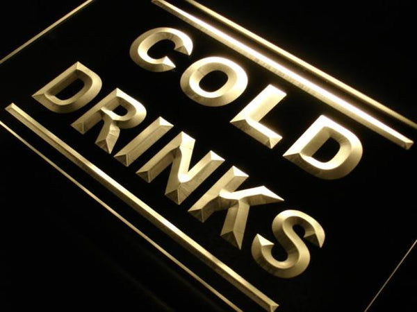 ADVPRO Cold Drinks Cafe Beer Pub Club Neon Light Sign st4-j659 - Yellow