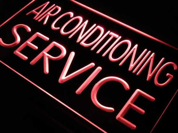 ADVPRO Air Conditioning Service Open NR Neon Light Sign st4-j661 - Red