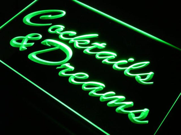 ADVPRO Cocktails & Dreams Beer Bar Pub Neon Light Sign st4-j663 - Green