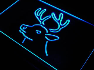 ADVPRO Deer Head Hunting Home Decor Neon Light Sign st4-j664 - Blue