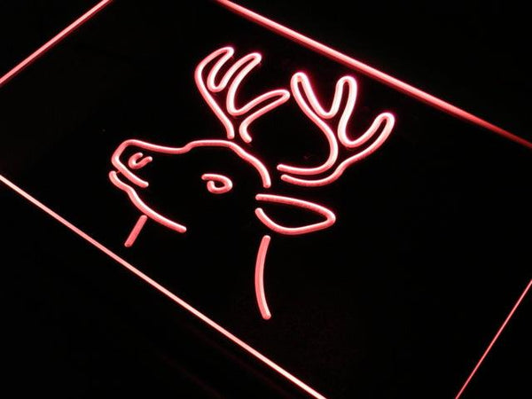 ADVPRO Deer Head Hunting Home Decor Neon Light Sign st4-j664 - Red
