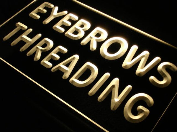 ADVPRO Eyebrows Threading Beauty Salon Neon Light Sign st4-j665 - Yellow