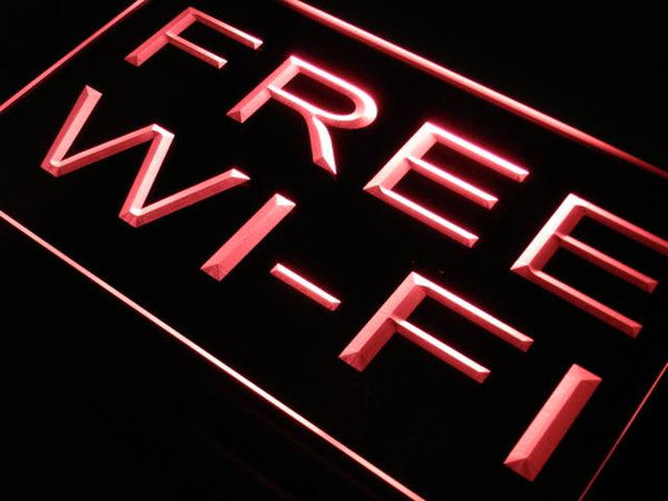 ADVPRO Free Wi-Fi Internet Access Cafe Neon Light Sign st4-j666 - Red