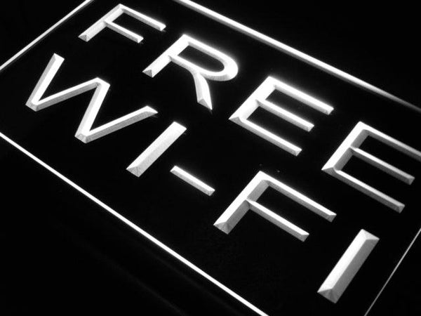 ADVPRO Free Wi-Fi Internet Access Cafe Neon Light Sign st4-j666 - White