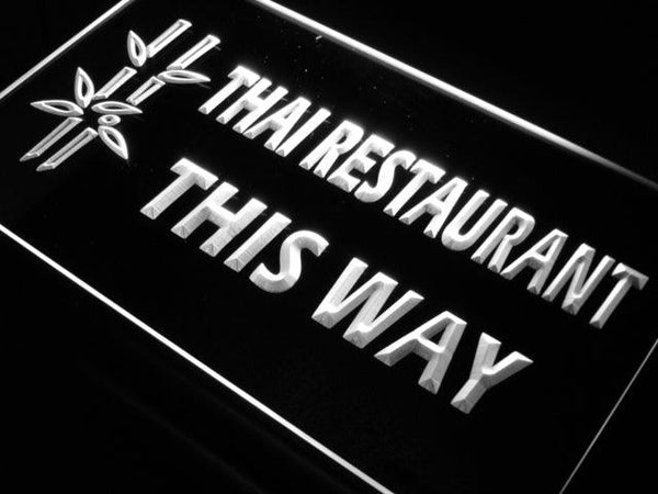 ADVPRO Thai Restaurant This Way Food Neon Light Sign st4-j706 - White