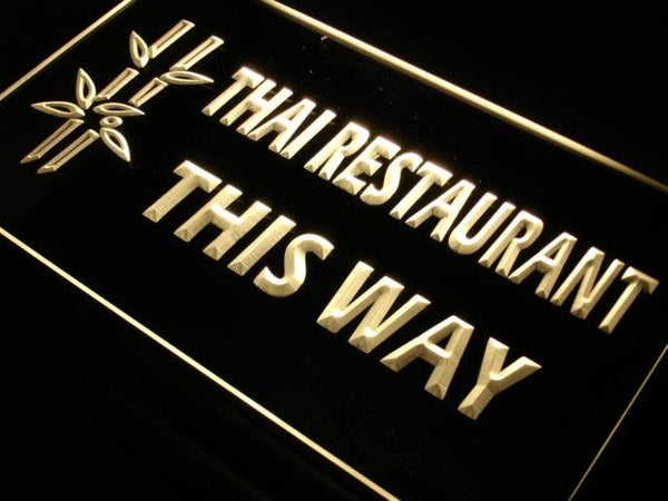 ADVPRO Thai Restaurant This Way Food Neon Light Sign st4-j706 - Yellow