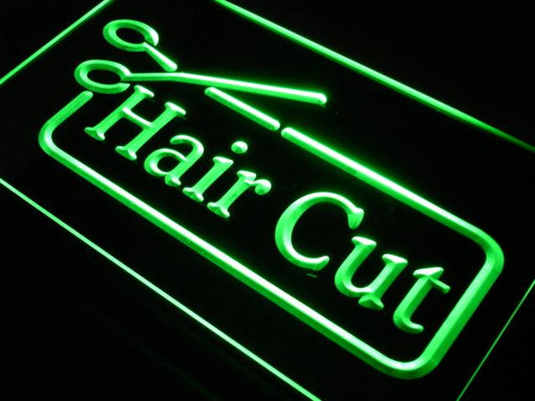 ADVPRO Hair Cut Barber Scissor Salon NR Neon Light Sign st4-j710 - Green