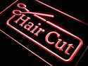 ADVPRO Hair Cut Barber Scissor Salon NR Neon Light Sign st4-j710 - Red