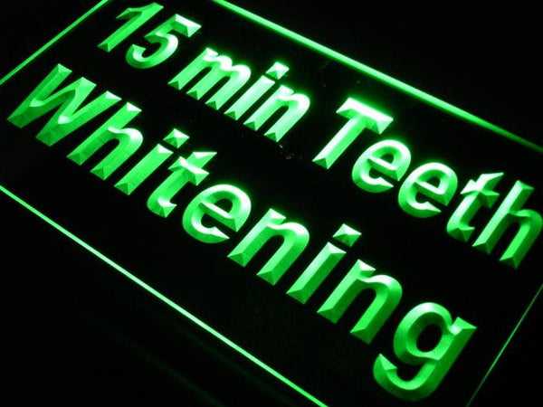 ADVPRO Teeth Whitening Dentist 15 min Neon Light Sign st4-j714 - Green