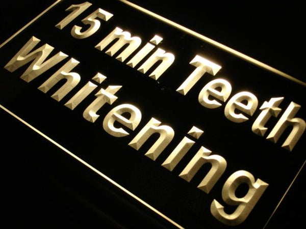 ADVPRO Teeth Whitening Dentist 15 min Neon Light Sign st4-j714 - Yellow