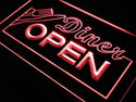 ADVPRO Diner Open Knife Fork Cafe Neon Light Sign st4-j718 - Red