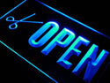 ADVPRO Open Scissor Hair Cut Barber NR Neon Light Sign st4-j726 - Blue