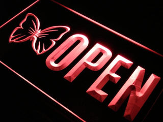 ADVPRO Open Beauty Salon Butterfly Nail LED Neon Sign st4-j729 - Red