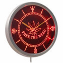 ADVPRO Free The Weed Marijuana High Life Neon Sign LED Wall Clock nc0040 - Red