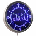 ADVPRO Guitar Weapons Band Room Neon Sign LED Wall Clock nc0150 - Blue