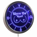 AdvPro - Show Me Your Tits Neon Sign LED Wall Clock nc0242 - Neon Clock