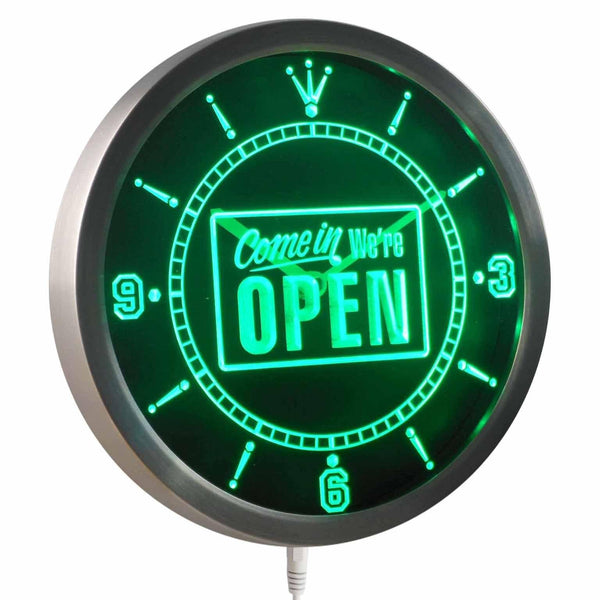 AdvPro - Come in We're Open Shop Neon Sign LED Wall Clock nc0243 - Neon Clock