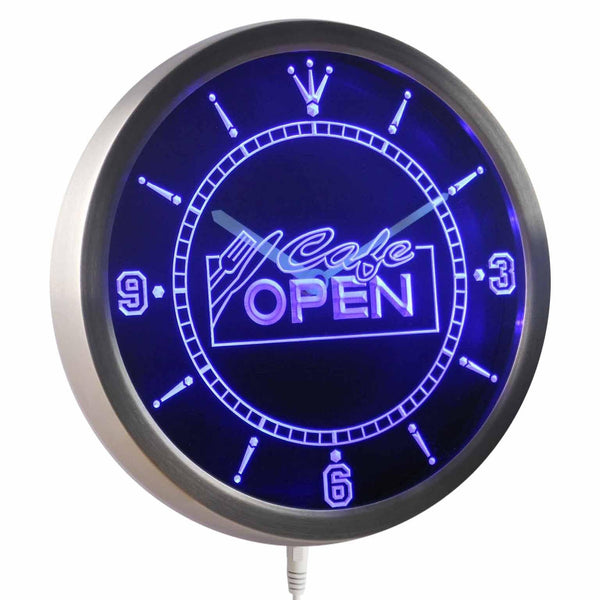 AdvPro - Cafe Open Display Neon Sign LED Wall Clock nc0247 - Neon Clock