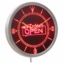 ADVPRO Cocktails Open Bar Pub Lounge Beer Neon Sign LED Wall Clock nc0248 - Red
