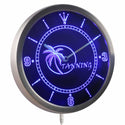 ADVPRO Tanning Body Care Sun Neon Sign LED Wall Clock nc0251 - Blue