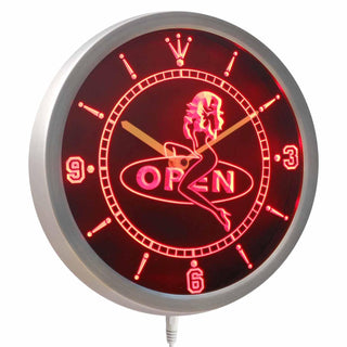 ADVPRO Live Nude Stripper Exotic Dancer Pen Neon Sign LED Wall Clock nc0253 - Red