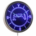 ADVPRO Open Live Nude Exotic Dancer Bar Beer Neon Sign LED Wall Clock nc0255 - Blue