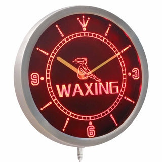 ADVPRO Waxing Beauty Salon Shop Display Neon Sign LED Wall Clock nc0259 - Red