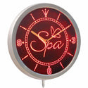 ADVPRO Spa Beauty Salon Neon Sign LED Wall Clock nc0260 - Red