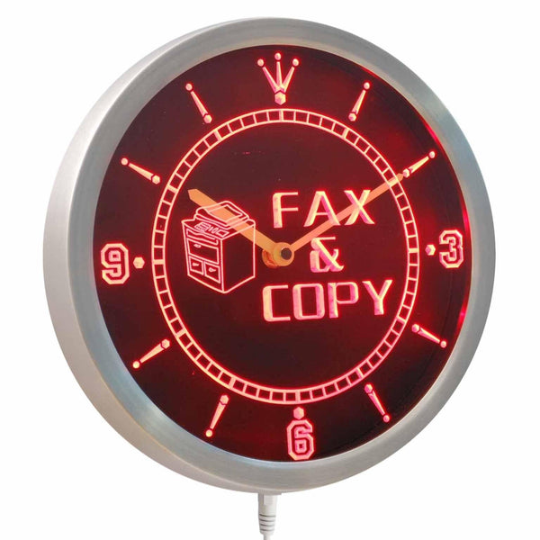 AdvPro - Fax & Copy Shop Gift Neon Sign LED Wall Clock nc0262 - Neon Clock