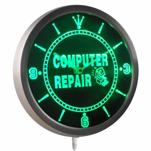 AdvPro - Computer Repair Services Gift Neon Sign LED Wall Clock nc0267 - Neon Clock