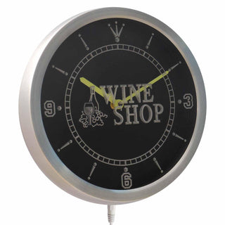 ADVPRO Wine Shop Store Beer Bar Pub Club Neon Sign LED Wall Clock nc0269 - Multi-color