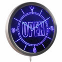 ADVPRO Open Shop Display Cafe Business Neon Sign LED Wall Clock nc0270 - Blue