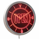 ADVPRO Open Shop Display Cafe Business Neon Sign LED Wall Clock nc0270 - Red