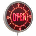 ADVPRO Open Shop Bar Club Restaurant Cafe Neon Sign LED Wall Clock nc0271 - Red