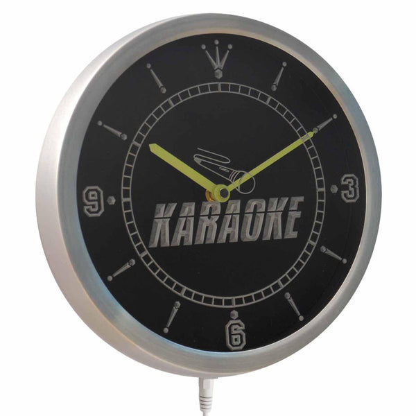 ADVPRO Karaoke Room Display Neon Sign LED Wall Clock nc0272 - Multi-color