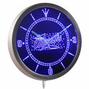 ADVPRO Open Cocktails Bar Pub Club Neon Sign LED Wall Clock nc0275 - Blue