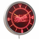 ADVPRO Open Cocktails Bar Pub Club Neon Sign LED Wall Clock nc0275 - Red