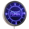 AdvPro - Restaurant Open Cafe Food Display Neon Sign LED Wall Clock nc0278 - Neon Clock