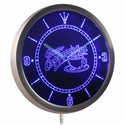 ADVPRO Open Espresso Cappuccino Coffee Cafe Neon Sign LED Wall Clock nc0286 - Blue