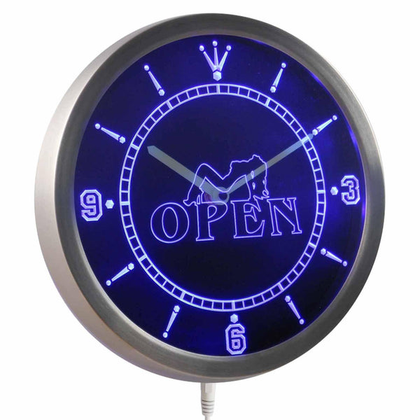AdvPro - Exotic Stripper Dancers Beer Bar Gift Neon Sign LED Wall Clock nc0287 - Neon Clock