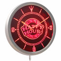 ADVPRO Happy Hour Bar Beer Pub Neon Sign LED Wall Clock nc0288 - Red