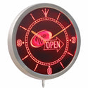 ADVPRO Now Open Shop Display Neon Sign LED Wall Clock nc0289 - Red