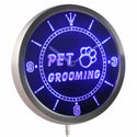 AdvPro - Pet Grooming Dog Cat Shop Neon Sign LED Wall Clock nc0291 - Neon Clock